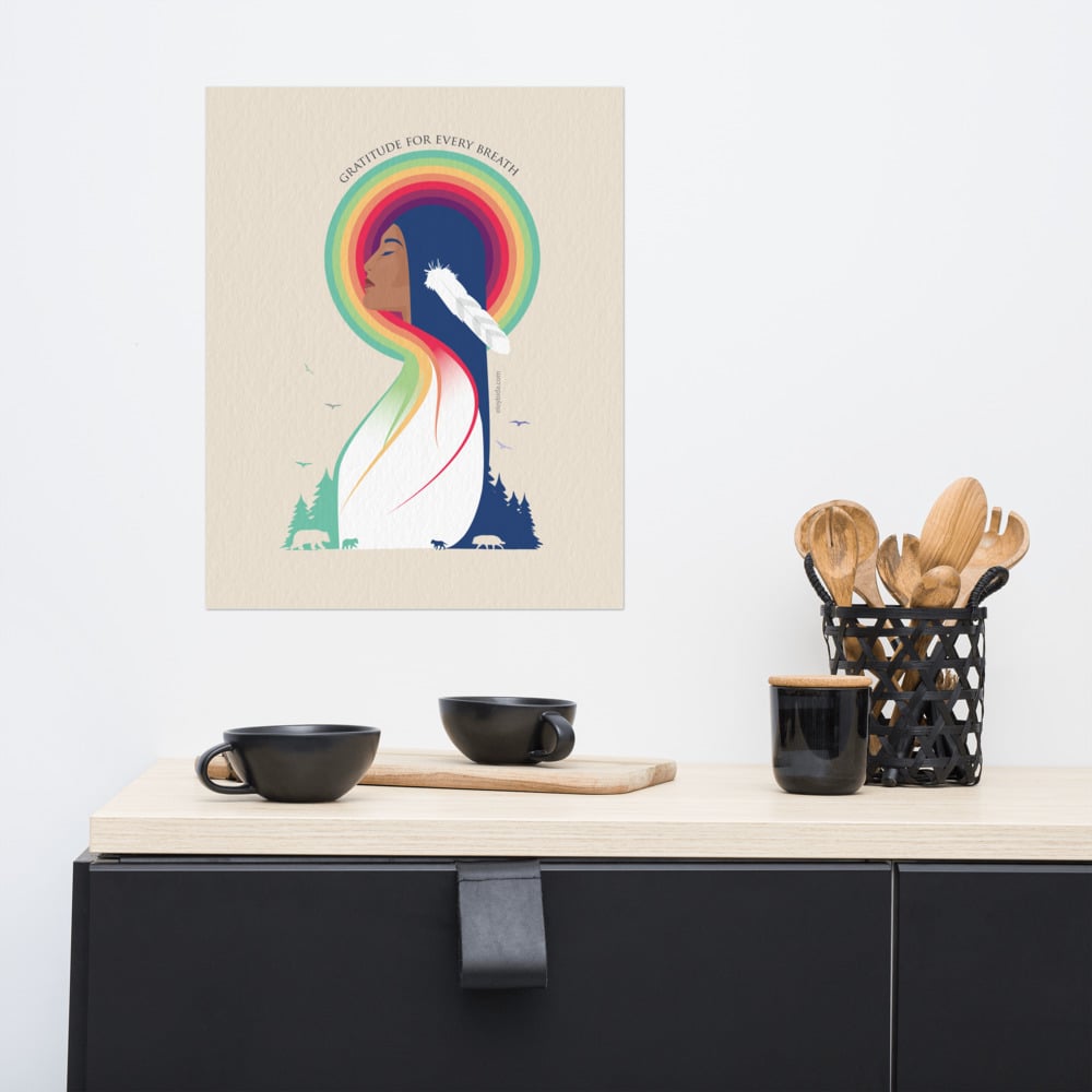 Gratitude For Every Breath | Poster Print