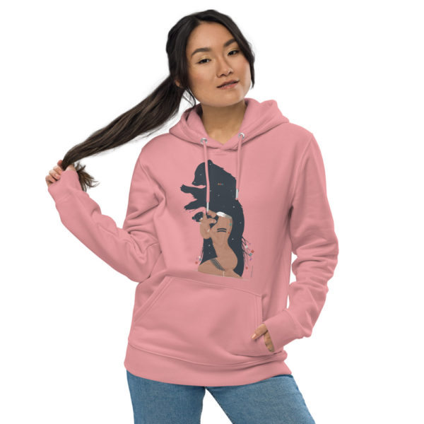unisex essential eco hoodie canyon pink front 61e5fad30c361