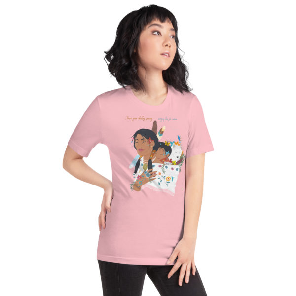 unisex staple t shirt pink right front 63017f0f94514