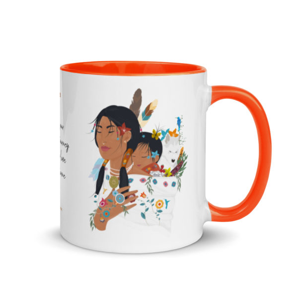 white ceramic mug with color inside orange 11oz right 63018388a4bc0